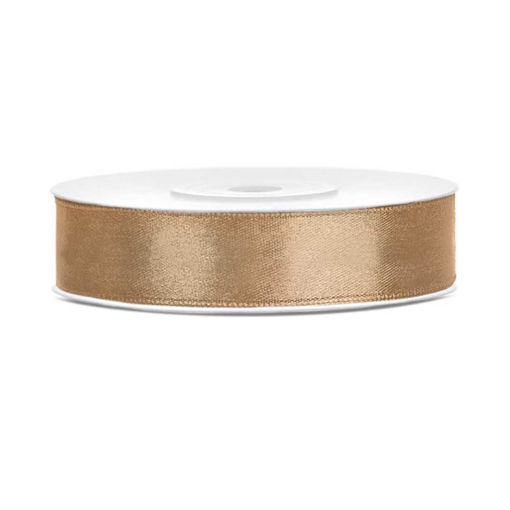 Picture of SATIN RIBBON LIGHT GOLD 12MM PER METRE